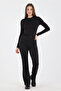Joy High Waist Pocketed Slimming Spanish Leg Boot Cut Women's Leggings Black - 2