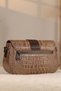Crocodile Pattern Leather Bag with Shoulder Strap - 100% Genuine Leather - 40370 - 7
