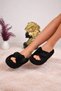 Fluffy Cross Model Women's House Slippers Girls House Slippers Dowry Slippers Bundle Slippers Silent Sole - 2