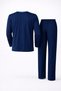 Men's Interlock Comfortable Fit Zero Collar High Quality Cotton Pajama Set 16670 - 6