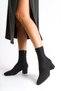 Women's Lr Zippered Black Stretch Boots