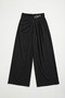 Women's Black Color Palazzo Fit Belt Detailed Viscose Fabric Design Trousers - 5