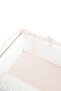 Baby Crib Frilly Bumper/side Protection Set 60x120 Off White-salmon/powder - 2