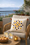 Retro Floral Motif Embroidered Decorative Throw Pillow Cover (Without Inner Filling) - 6