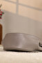 Light Gray Color Genuine Leather Bag - with Shoulder Strap and Sport 40436 - 7