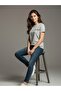 Women's Chest Embroidered Logo Regular Fit T-Shirt - 2