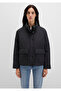 Water Repellent D Mock Neck Black Jacket Loose Fit / Loose Comfortable Cut 1110618-900 - 4