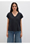 V-Neck Black Basic T-Shirt Regular Fit / Regular Fit1612380-900 - 3