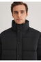Stand Collar Black Coat Loose Fit / Loose Comfortable Fit 0110474 -900 - 6
