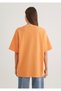 Logo Printed Orange T-Shirt Oversize / Wide Cut 1600843-71407 - 4