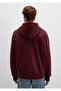Hooded Zippered Claret Red Basic Sweatshirt 066979-70426 - 5