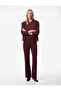 Slim Fit Pockets Viscose Blend Belt Detailed Flared Trousers - 2