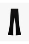 Comfortable Fit Ribbed Detail High Waist Sports Spanish Leggings - 3