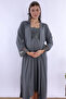 Breastfeeding Featured Cotton Maternity Set 4 Pieces Effortt - Smoked - 3
