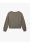 Comfortable Fit Long Sleeve Crew Neck Knitwear Pajama Top - 4
