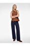Slim Fit Sleeveless Peplum Cut Pleated Faux Suede Blouse - 2