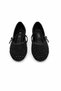 Women's Black Stone Suede Ballerinas with Single Strap, Stylish Model, Office and Daily Shoes - 3