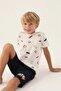 2984 Cotton Father Son Men Waiter Short Sleeve Bermuda Set - 2