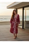 BOULDER COTTON WOVEN BOHO STYLE KAFTAN / CLARET RED