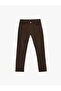 Cotton Pocketed Buttoned Slim Fit Trousers - 3