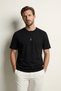 100% Cotton Compact Combed Single Jersey Black Button Embroidered Trend Fit Tok Fabric Men's T-Shirt Relaxed Fit