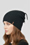 Beanie Drawstring Hanging Hip Hop Slouchy Popular Knitwear Lined Unisex Dark Anthracite
