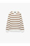 Long Sleeve Crew Neck Fleece-Lined Regular Fit Sweatshirt - 3
