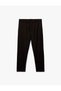 Viscose Blended Pocket Detailed Relaxed Cut Waist Lace up Trousers - 3