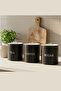 3-Piece Metal Storage Box with Metal Lid Tea Coffee Sugar Jar Storage Container Black/White - 2