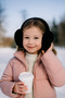 Plush Foldable Black Children's Furry Headphones Extra Protection Against Cold Klk01 - 5