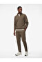 Cotton Pocketed Double-Legged Tapered Sports Sweatpants with Lace-Up Waist - 2