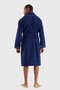 Bathrobe Men Women Unisex Navy Blue 100% Cotton - 4