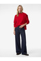 Oversize Viscose Blended Long Sleeve High Neck Knit Sweater
