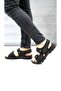 Foxter black sport anatomical stitched men's sandal - 5
