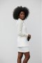 Women's Skirt Jacket Suit Atlas Fabric Buttoned Jacket High Waist Skirt - 6