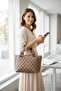 Women's Bitter Brown Waterproof Quilted Shoulder & Handbag – 3 Compartments Long Strap (30X25X12 cm)