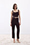 Pants with Waist Accessories - Brown - 3