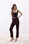 Pants with Waist Accessories - Brown - 4