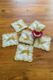 Leaf Pattern 6-Piece Special Embroidered Coffee Presentation Napkin, Coffee Cocktail Napkin-Gold - 2