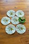 Papatya Bouquet 6-Piece Special Embroidered Linen Coffee Presentation Napkin, Cocktail Napkin, Party Napkin-Green - 5