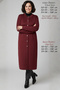 Women's Knitwear Seasonal Spring Glittery Hijab Cap Large Size Long Mercerized Mother Burgundy Cardigan