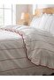 Tek Single Duvet Cover Set 100% Cotton Ornamental Overlock Ruffled - 4