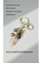 Natural Stone Keychain Quartz Citrine Pyrite Money Abundance Protection 8mm 2 Cmm Steel Chain Copper Wire