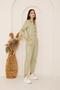 Women's Green Pocket Gabardine Jumpsuit Dm4004 - 7