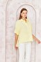 Women's Yellow Loose-Fit Short-Sleeve Shirt Dm9005 - 3
