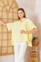 Women's Yellow Loose-Fit Short-Sleeve Shirt Dm9005 - 6