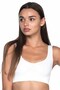 4015 Seamless Low-Cut Bra White