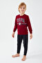 U.S. Polo Assn Boys' Burgundy Pajama Set - 2