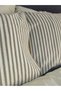 Double-Sided Cotton Linen Pillowcase 50X70 cm – Cream/Beige & Brown Striped |   Set of 2