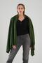 Green Tassel Detail Fleece Shawl - 4